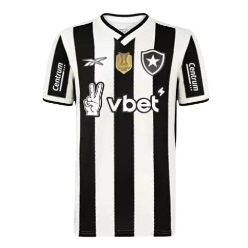 Camisa Botafogo Home 24/25 - Preta e Branca - C/ Patrocínio vBet