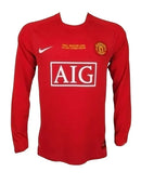 Camisa Manchester United Home 07/08 Retrô Manga Longa - Vermelha