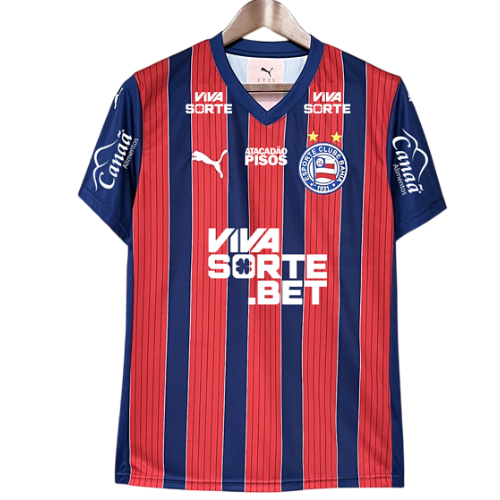 Camisa Bahia Away 25/26 - Azul e Vermelha