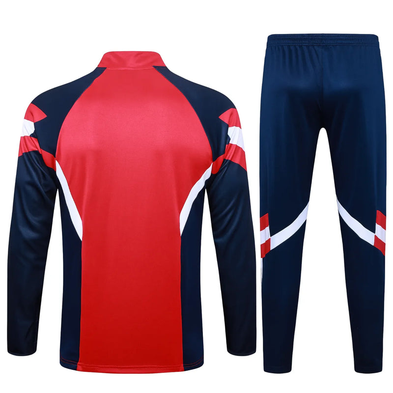 Conjunto Agasalho Treino Arsenal 24/25 - Vermelho e Azul Escuro