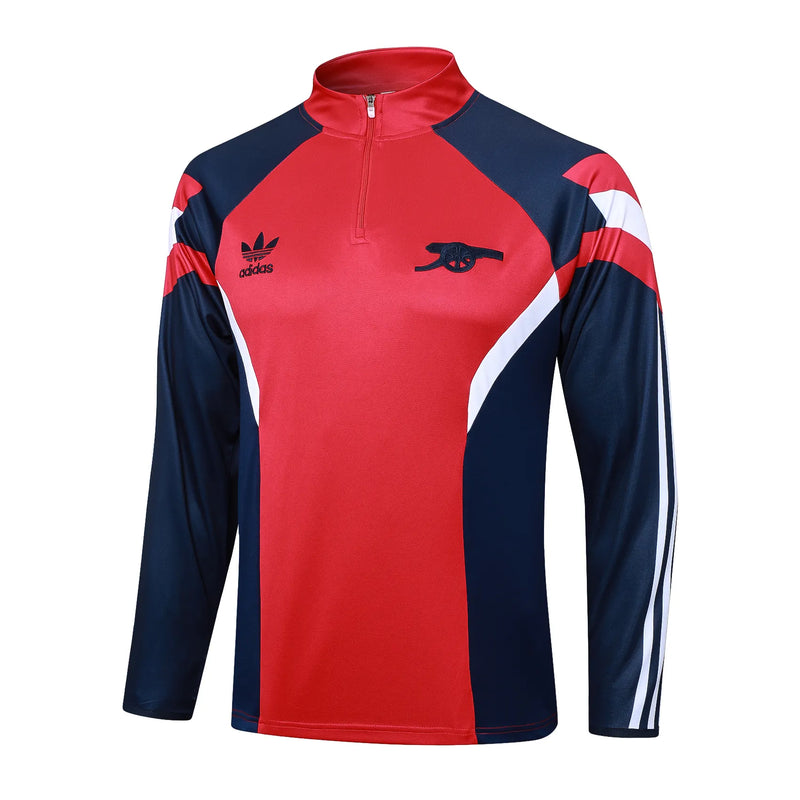 Conjunto Agasalho Treino Arsenal 24/25 - Vermelho e Azul Escuro