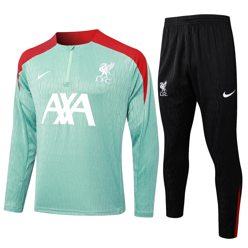 Conjunto Agasalho Treino Liverpool 24/25 - Verde Água