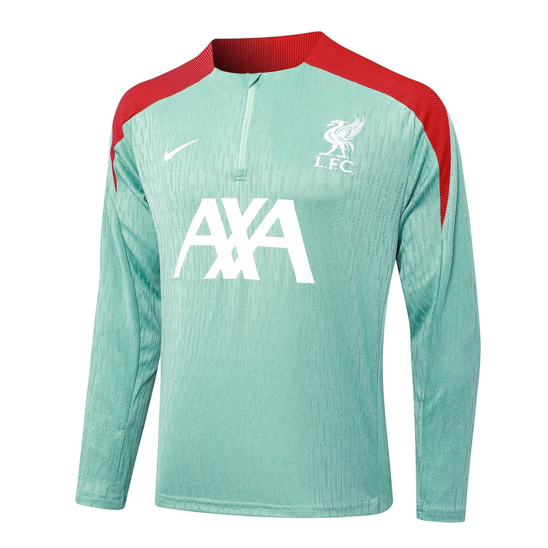 Conjunto Agasalho Treino Liverpool 24/25 - Verde Água