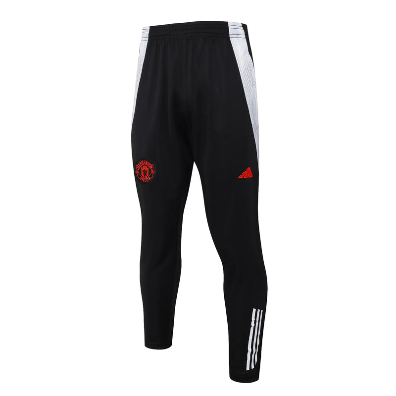 Conjunto Agasalho Treino Manchester United 24/25 - Preto e Cinza