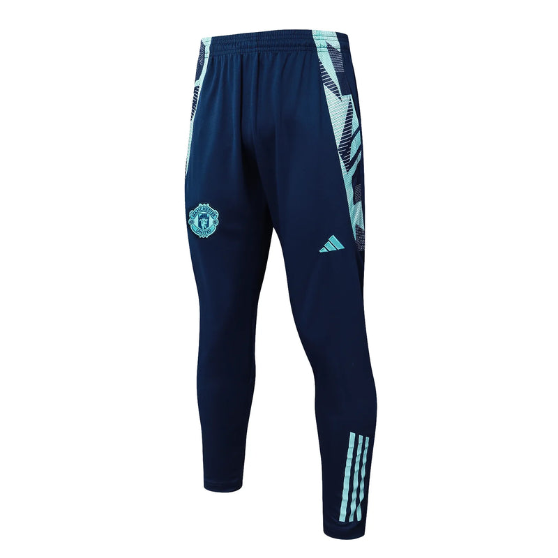 Conjunto Agasalho Treino Manchester United 24/25 - Azul Turquesa