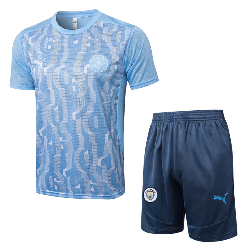 Conjunto Manchester City Treino 24/25 - Azul Claro
