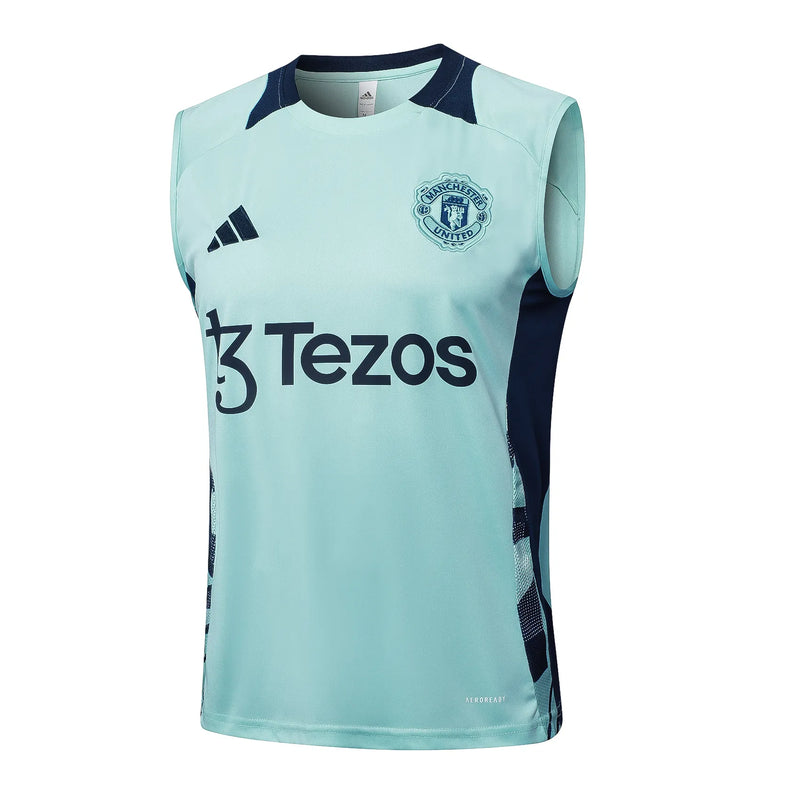 Conjunto Manchester United Treino Regata 24/25 - Azul Turquesa