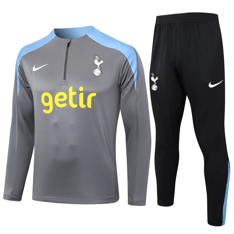 Conjunto Agasalho Treino Tottenham 24/25 - Cinza
