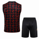 Conjunto Manchester United Treino Regata 24/25 - Vermelho e Preto