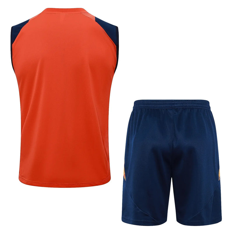 Conjunto Manchester United Treino Regata 24/25 - Laranja