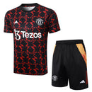 Conjunto Manchester United Treino 24/25 - Vermelho e Preto
