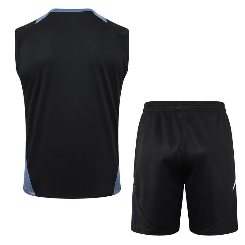 Conjunto Manchester United Treino Regata 24/25 - Preto