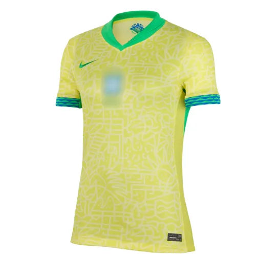 Camisa Brasil Feminina Home 2024 - Amarela