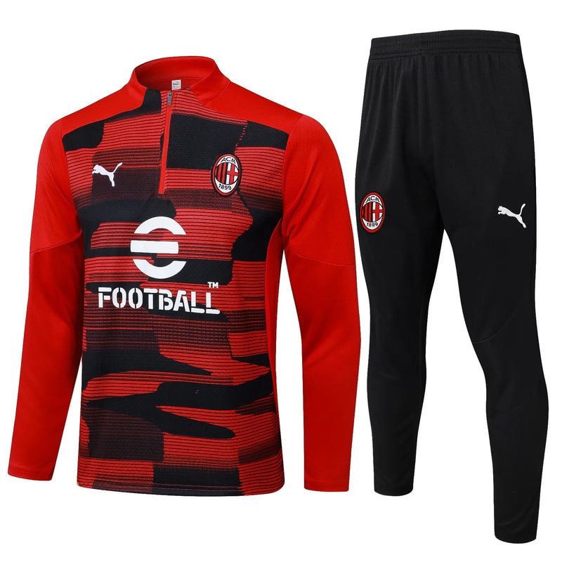 Conjunto Agasalho Treino Milan 24/25 - Vermelho