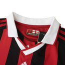 Camisa Milan Home 09/10 Retrô Manga Longa - Vermelha e Preta