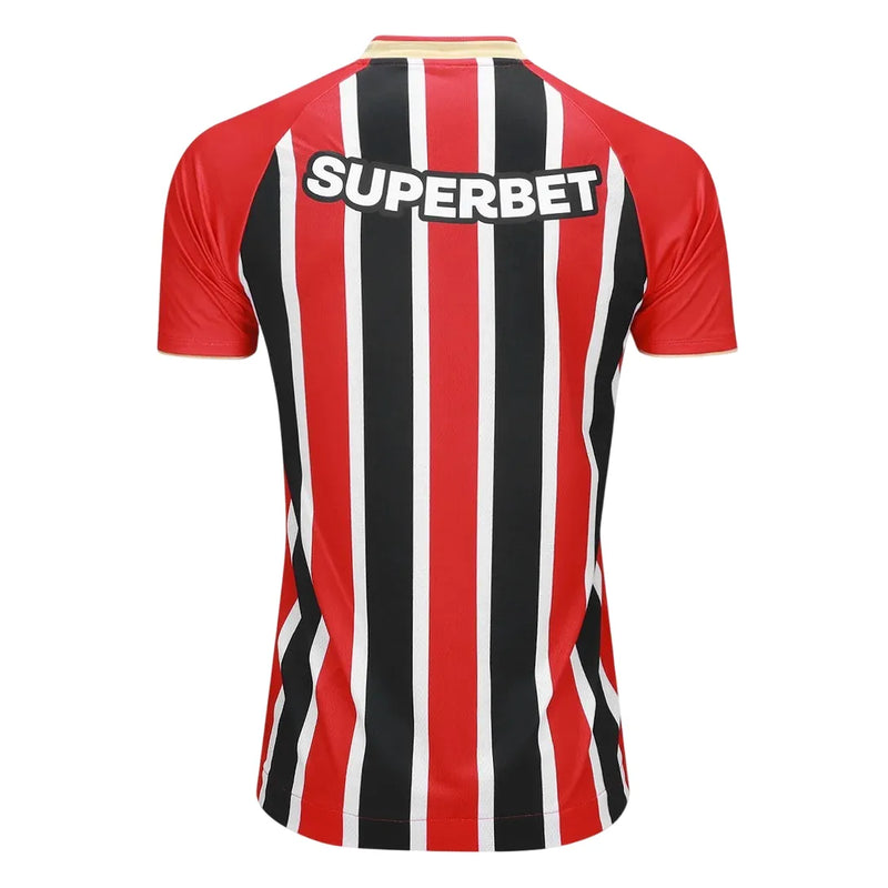 Camisa São Paulo Away 25/26 Jogador - Vermelha e Preta