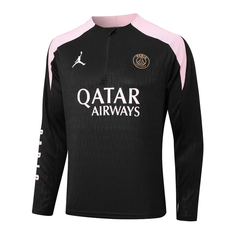 Conjunto Agasalho Treino PSG 24/25 - Preto e Rosa