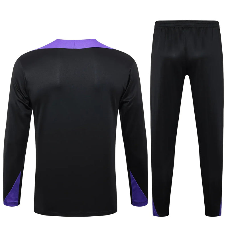 Conjunto Agasalho Treino PSG 24/25 - Preto e Roxo