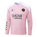Conjunto Agasalho Treino PSG 24/25 - Rosa e Branco